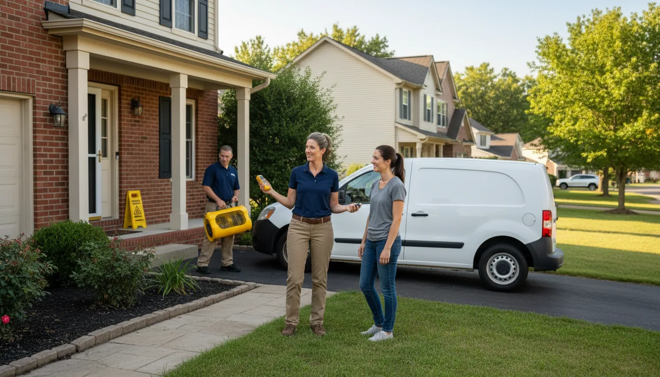 Residential water damage restoration in Bluffton, TX